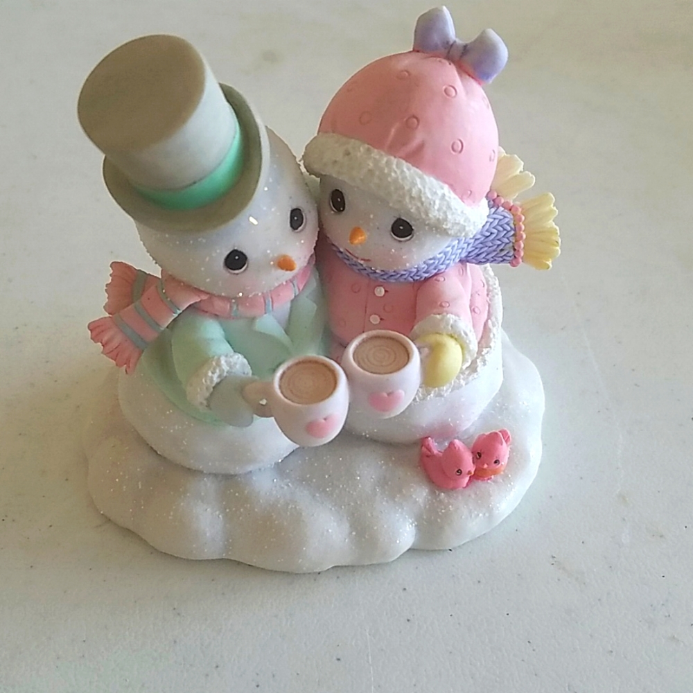 2004 Enesco precious moments snowman couple figurine